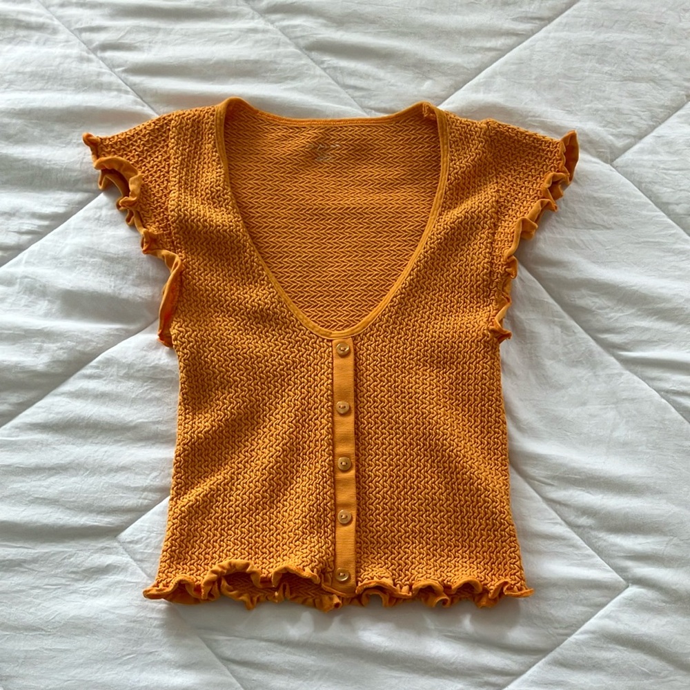 Urban Outfitters Orange Crop Top